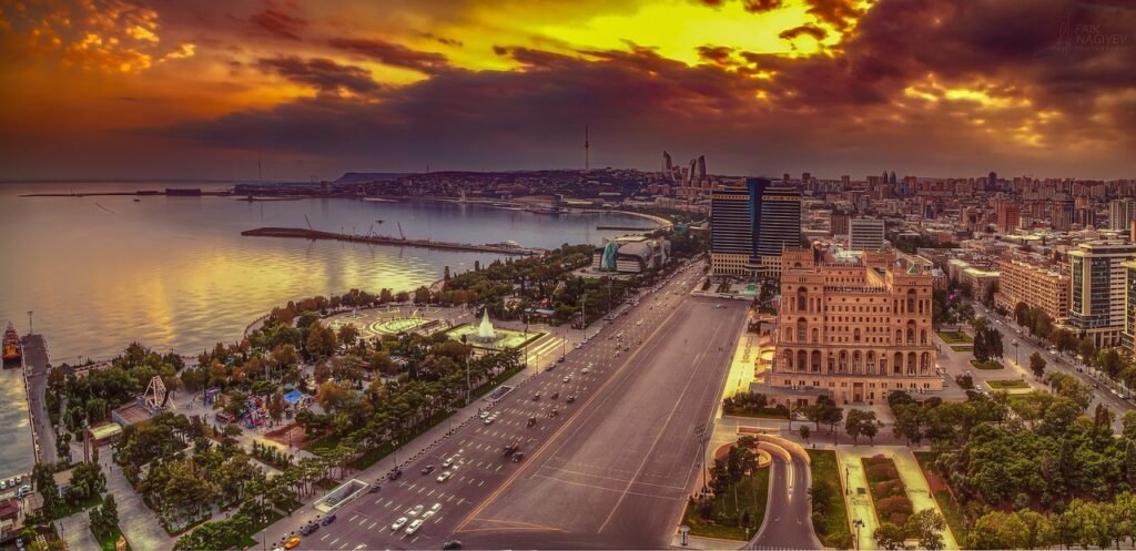 baku, azerbaijan, panorama